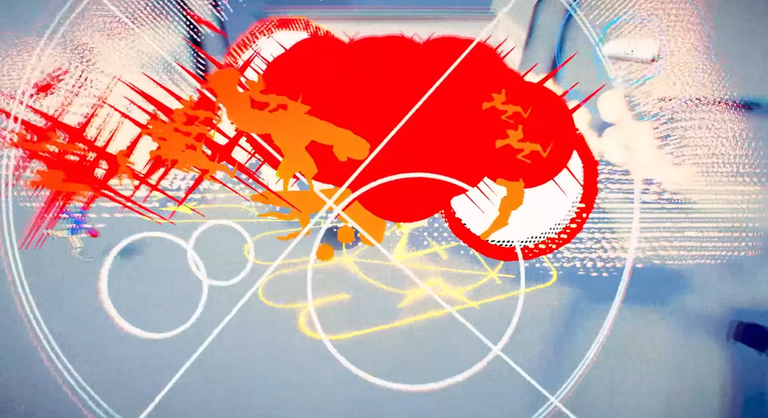 Color explosion of enemy hit effects